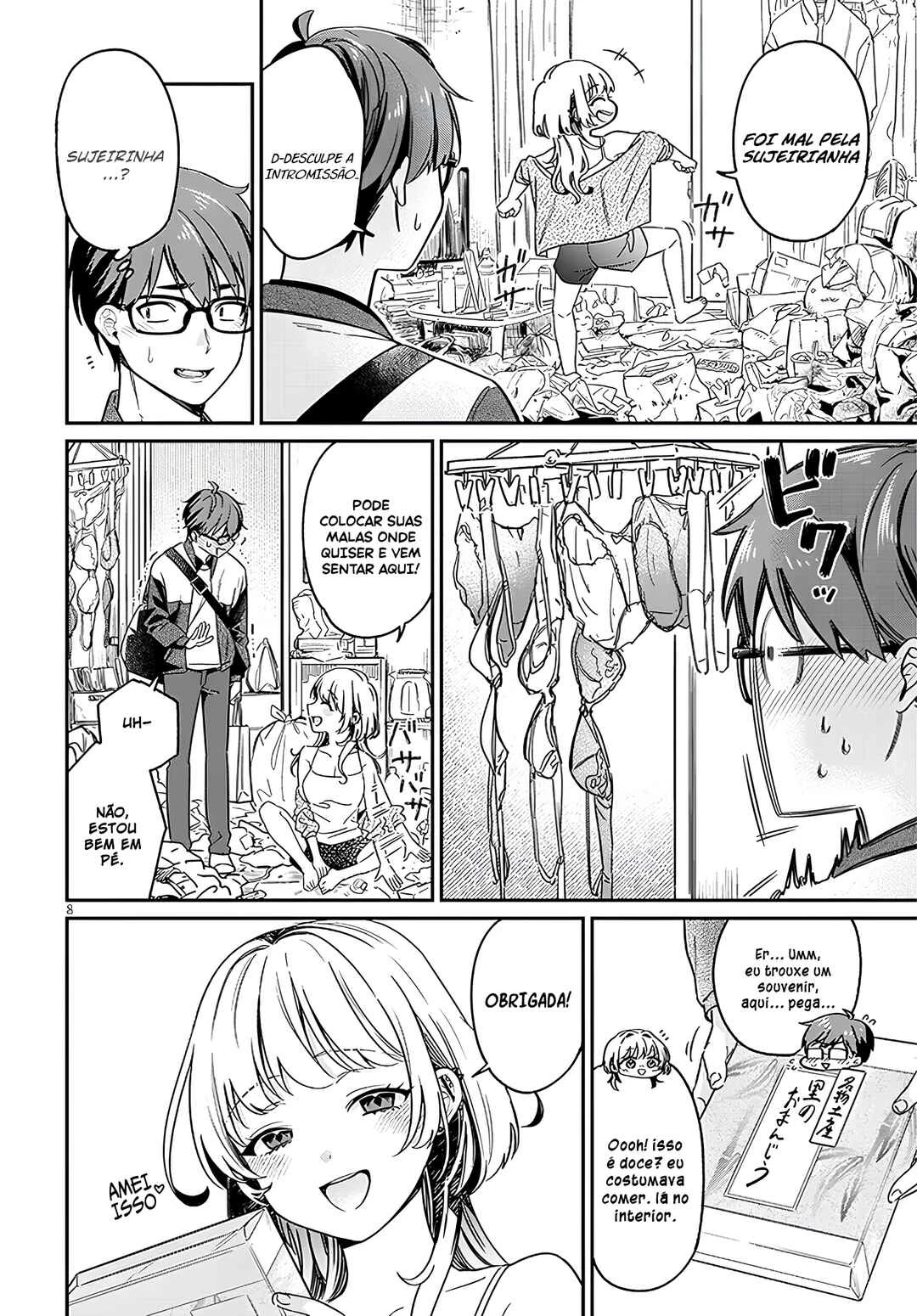 Kuse Tsuyo Kanojo wa Toko ni Izanau — Cap. 1, pág. 8