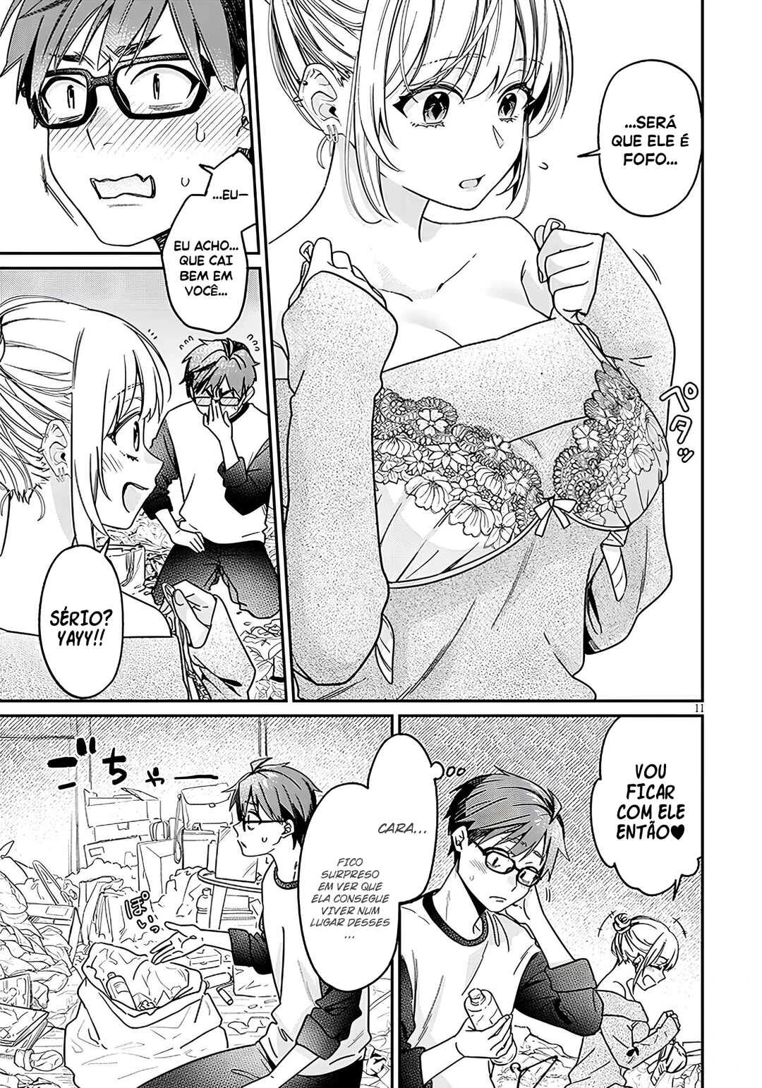 Kuse Tsuyo Kanojo wa Toko ni Izanau — Cap. 3, pág. 12